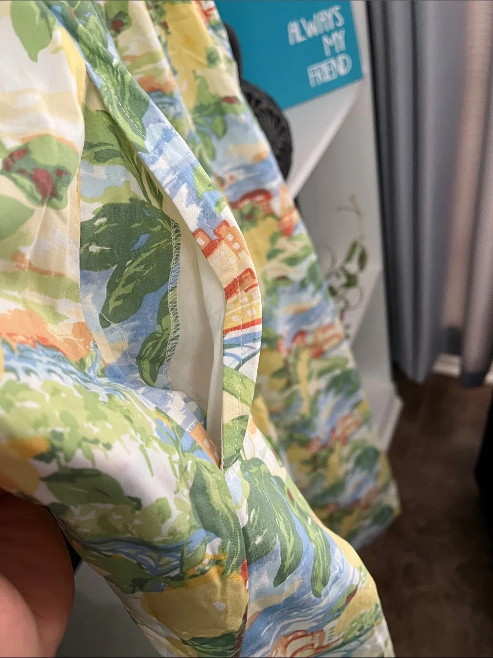 Abercrombie & Fitch Yellow Floral-Print Maxi Dress